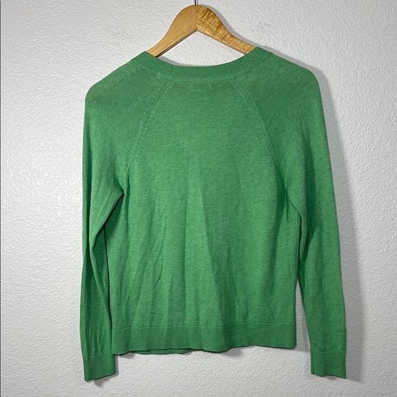 J. Jill Organically Grown Cotton Green Cardigan Sweater XS - Picture 4 of 5